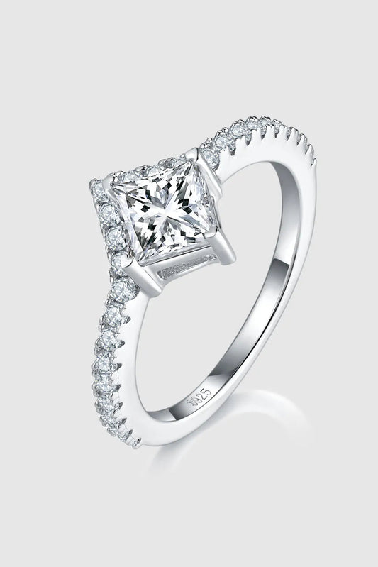 1 Carat Moissanite 925 Sterling Silver Double Layered Ring Trendsi 10% OFF