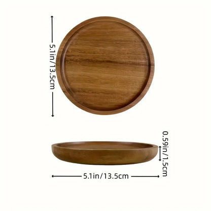 Elegant Acacia Wood Tray Perfect for Dining  Decor Champagne Apollo