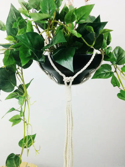 Macrame plant hanger, hanging planter, copper Silver Simba