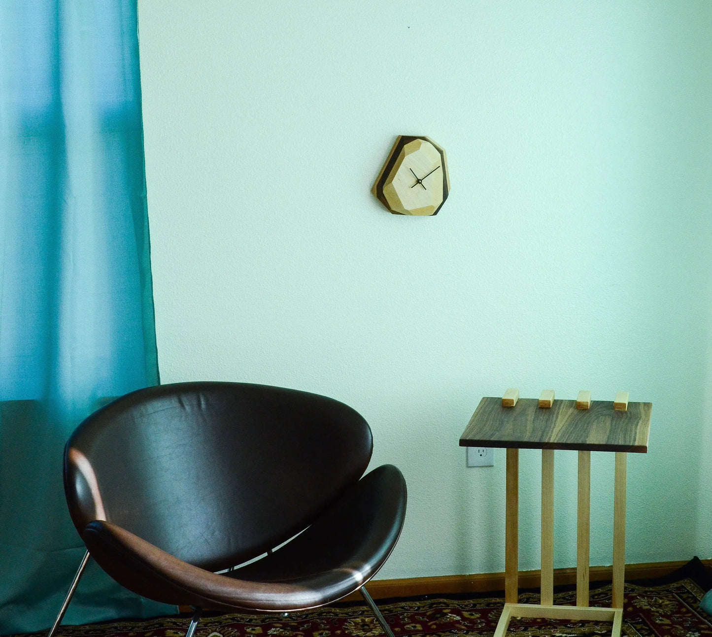 Geometric Wall & Table Clock Pinwheel