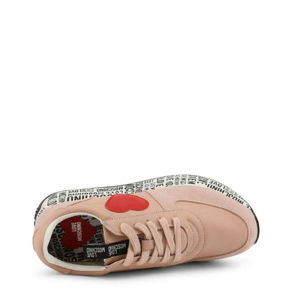 Pink Heart Sneakers Burgundy Hera