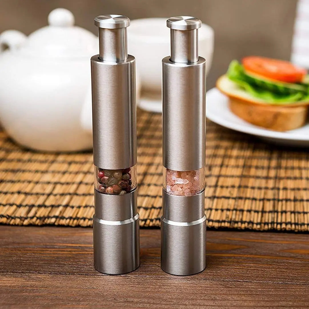 Premium Stainless Steel Salt and Pepper Spice Grinder Yellow Pandora