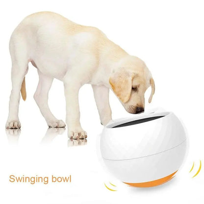 Dog Slow Feeder Bowl Wobbler Toy for Small Medium Dogs Cats Yellow Angel