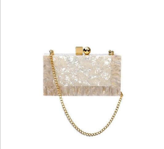 High Quality Acrylic Ice Crack Evening Bag Fashion Shoulder Crossbody - My Store Home & Garden 