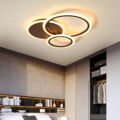 White/Brown modern Led Chandelier lighting for bedroom Living room Blue Charlie