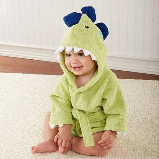 Splash-a-saurus Dinosaur Hooded Spa Robe Orange Deianeira