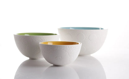 Nesting textured bowls - set of 3 Tan Crius